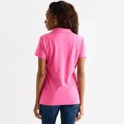 St. John's Bay Womens Short Sleeve Polo Shirt