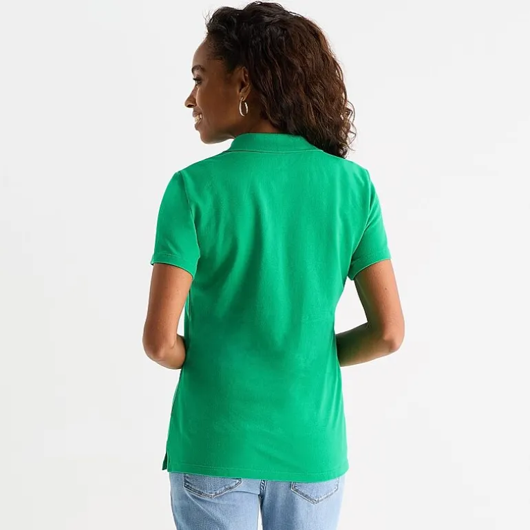 St. John's Bay Womens Short Sleeve Polo Shirt