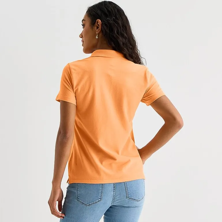 St. John's Bay Womens Short Sleeve Polo Shirt