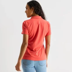 St. John's Bay Womens Short Sleeve Polo Shirt