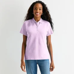 St. John's Bay Womens Short Sleeve Polo Shirt