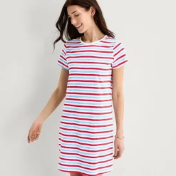 St. John's Bay Womens Short Sleeve T-Shirt Dress