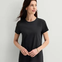St. John's Bay Womens Short Sleeve T-Shirt Dress
