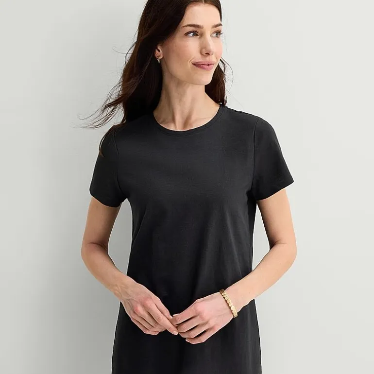 St. John's Bay Womens Short Sleeve T-Shirt Dress