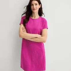 St. John's Bay Womens Short Sleeve T-Shirt Dress