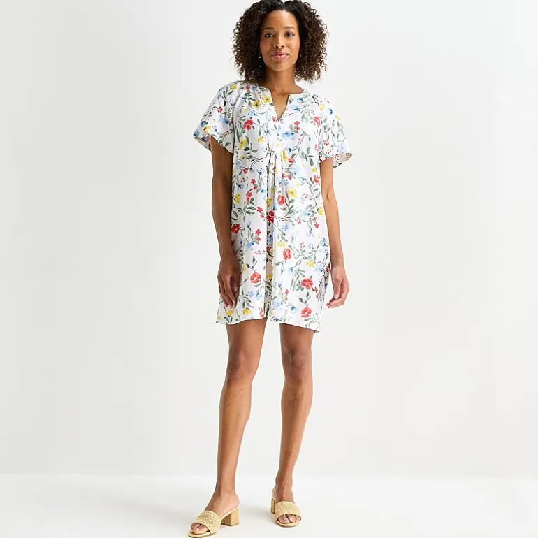 St. John's Bay Womens Short Sleeve Sheath Dress