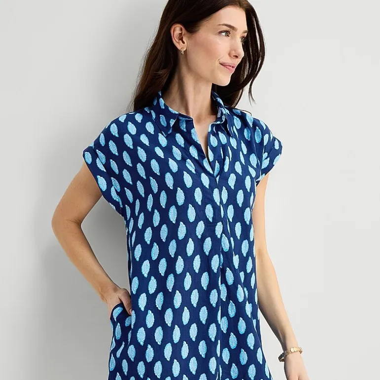 St. John's Bay Womens Short Sleeve Striped Sheath Dress