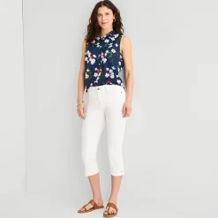 St. John's Bay Womens Sleeveless Regular Fit Button-Down Shirt