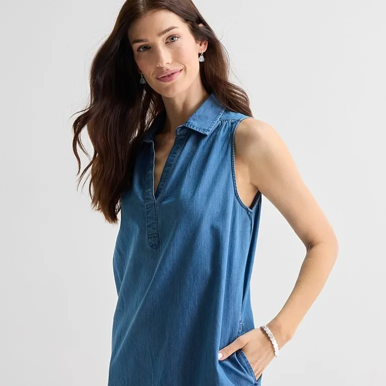 St. John's Bay Womens Sleeveless Sheath Dress