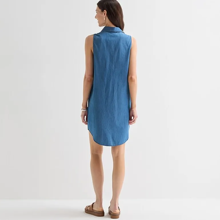 St. John's Bay Womens Sleeveless Sheath Dress