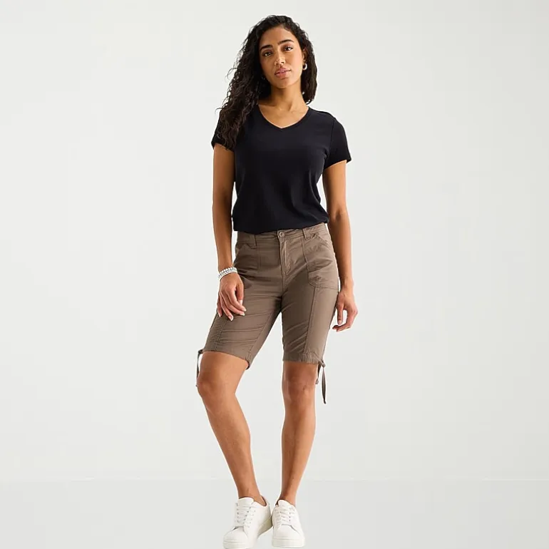 St. John's Bay Womens 11" Tall Bermuda Short