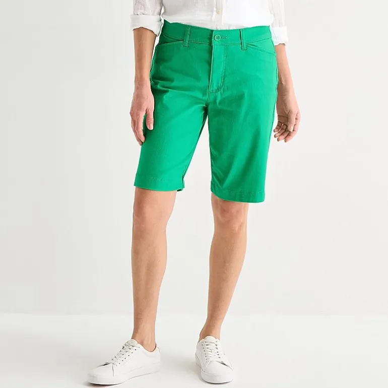 St. John's Bay Womens 11" Tall Bermuda Short
