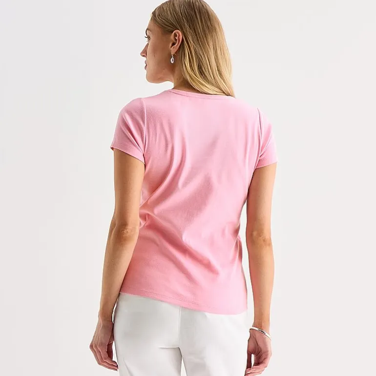St. John's Bay Womens Tall Crew Neck Short Sleeve T-Shirt