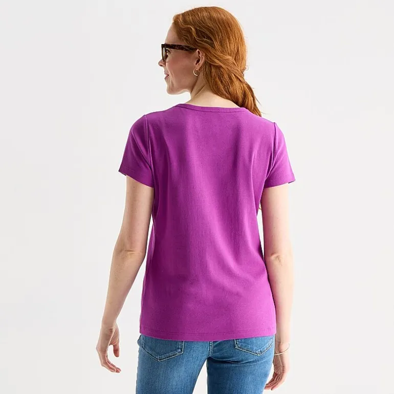 St. John's Bay Womens Tall Crew Neck Short Sleeve T-Shirt