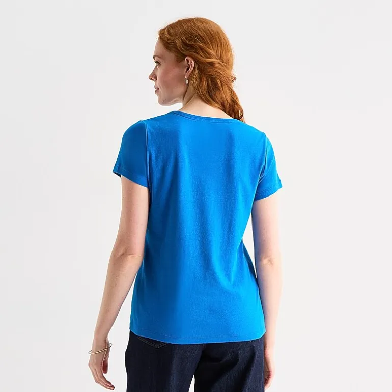 St. John's Bay Womens Tall Crew Neck Short Sleeve T-Shirt
