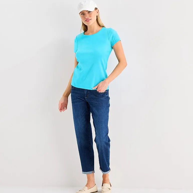 St. John's Bay Womens Tall Crew Neck Short Sleeve T-Shirt