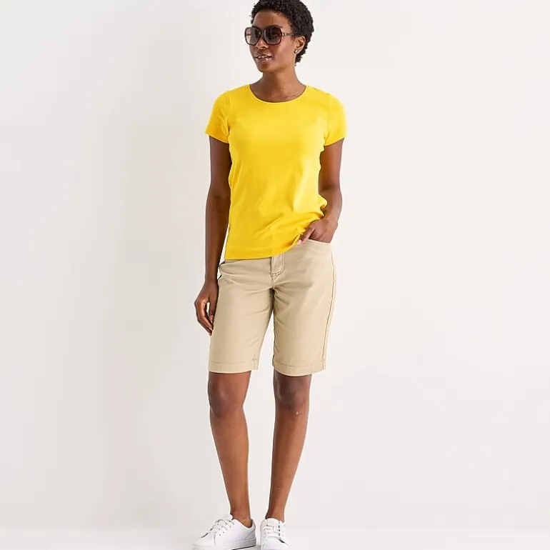 St. John's Bay Womens Tall Crew Neck Short Sleeve T-Shirt