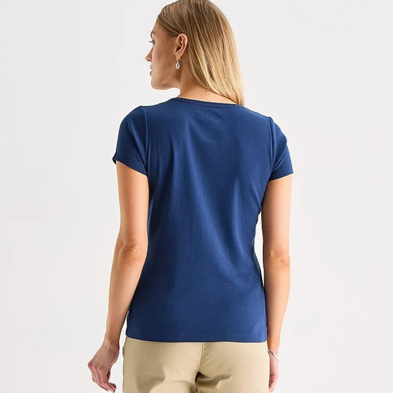 St. John's Bay Womens Tall Crew Neck Short Sleeve T-Shirt