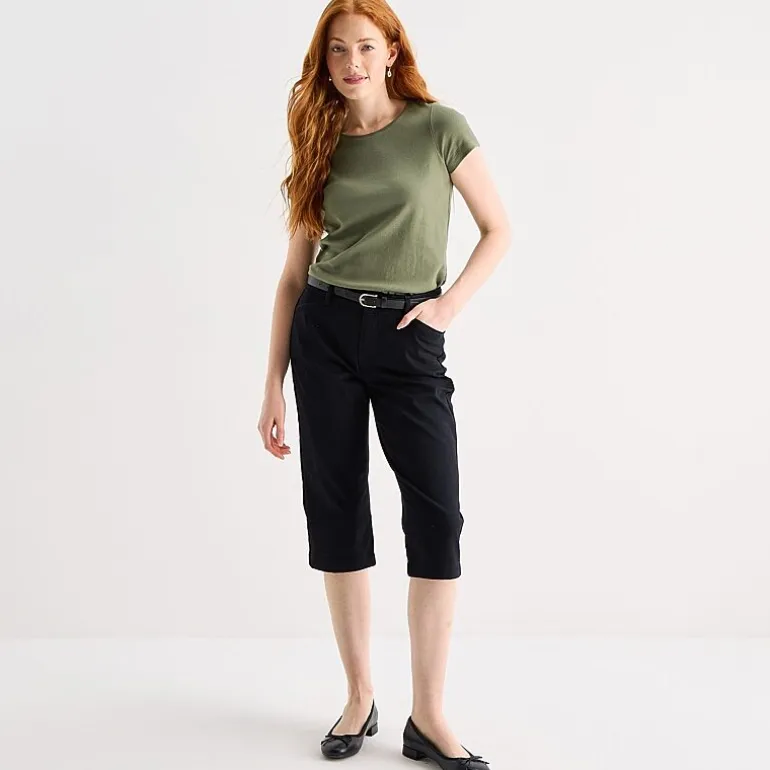 St. John's Bay Womens Tall Crew Neck Short Sleeve T-Shirt