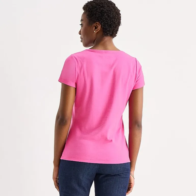 St. John's Bay Womens Tall Crew Neck Short Sleeve T-Shirt
