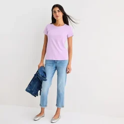 St. John's Bay Womens Tall Crew Neck Short Sleeve T-Shirt