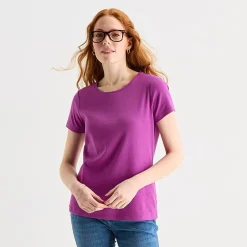 St. John's Bay Womens Tall Crew Neck Short Sleeve T-Shirt