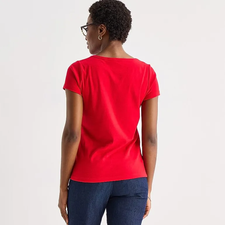 St. John's Bay Womens Tall Crew Neck Short Sleeve T-Shirt
