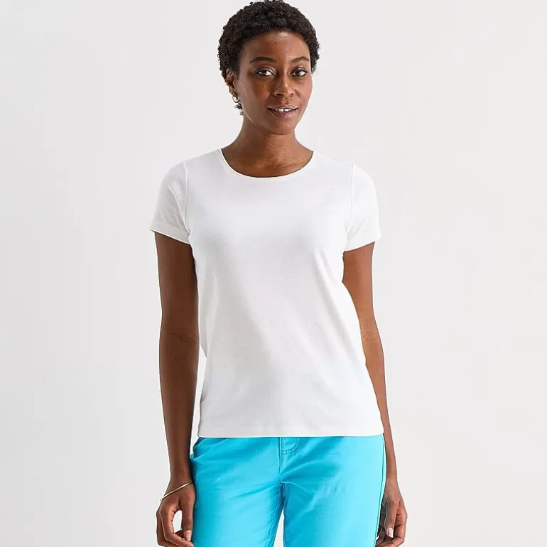 St. John's Bay Womens Tall Crew Neck Short Sleeve T-Shirt