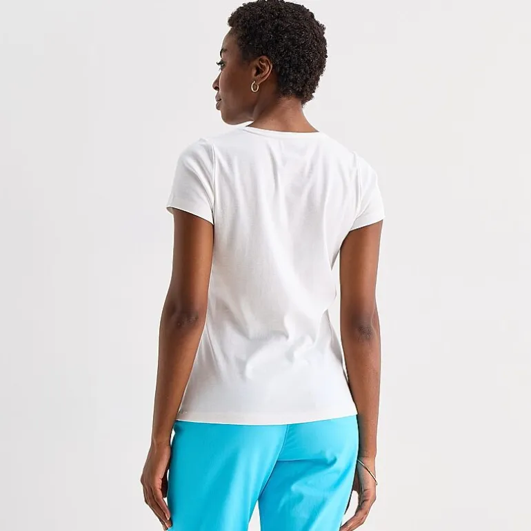 St. John's Bay Womens Tall Crew Neck Short Sleeve T-Shirt