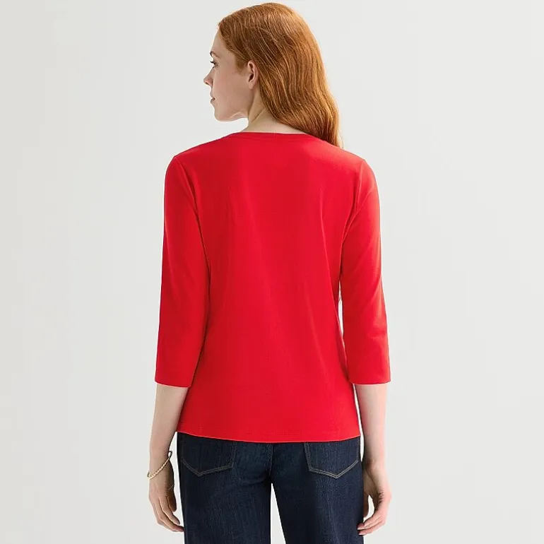 St. John's Bay Womens Tall Crew Neck 3/4 Sleeve T-Shirt