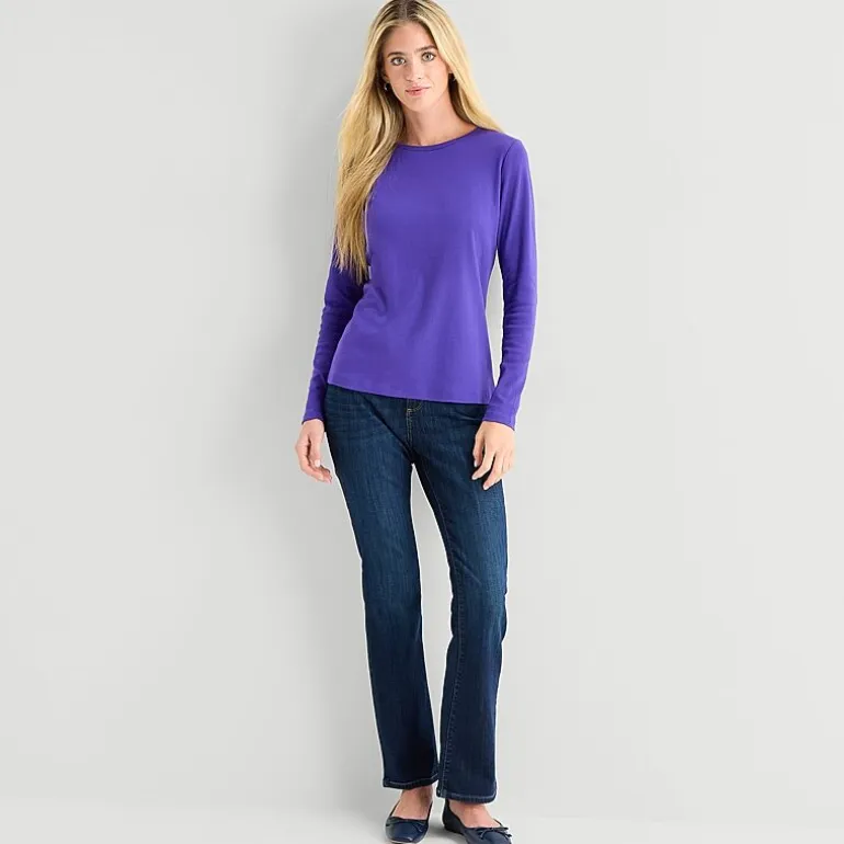 St. John's Bay Womens Tall Crew Neck Long Sleeve T-Shirt