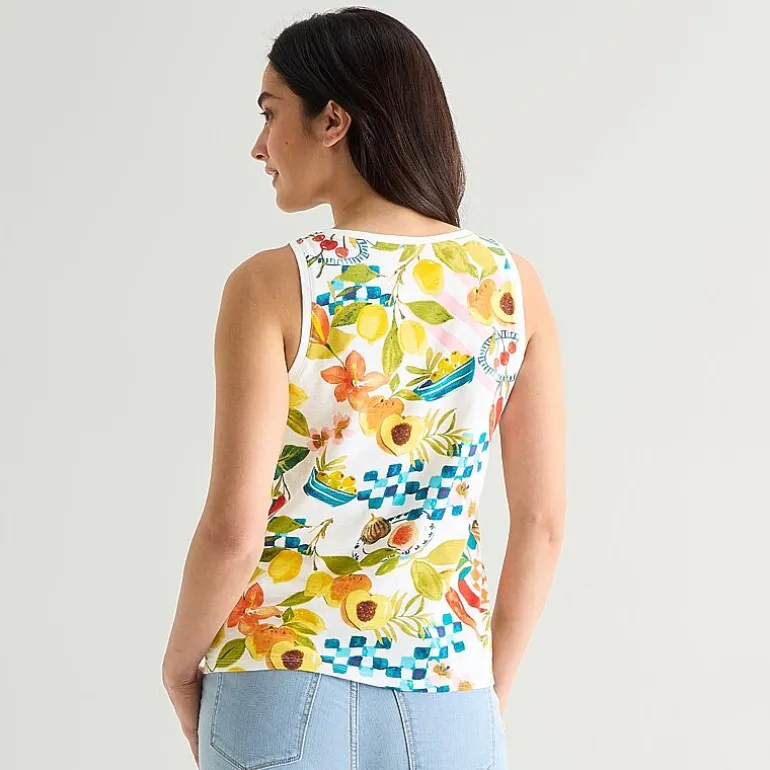 St. John's Bay Womens Tall Crew Neck Sleeveless Tank Top
