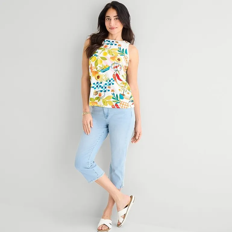 St. John's Bay Womens Tall Crew Neck Sleeveless Tank Top