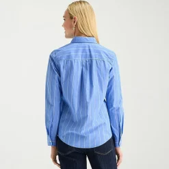 St. John's Bay Womens Tall Cuffed Long Sleeve Regular Fit Button-Down Shirt