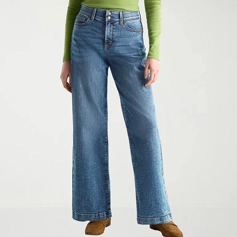St. John's Bay Womens Tall High Rise Wide Leg Jean