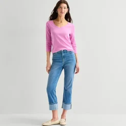 St. John's Bay Womens Tall High Rise Straight Leg Jean