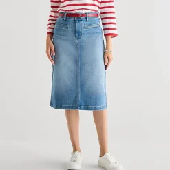 St. John's Bay Womens Tall High Rise Midi Denim Skirt