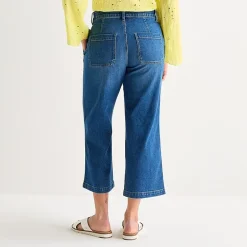 St. John's Bay Womens Tall High Rise Wide Leg Jean