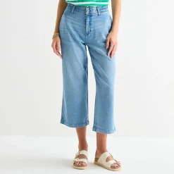 St. John's Bay Womens Tall High Rise Wide Leg Jean