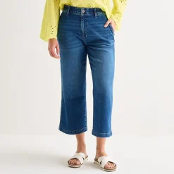 St. John's Bay Womens Tall High Rise Wide Leg Jean