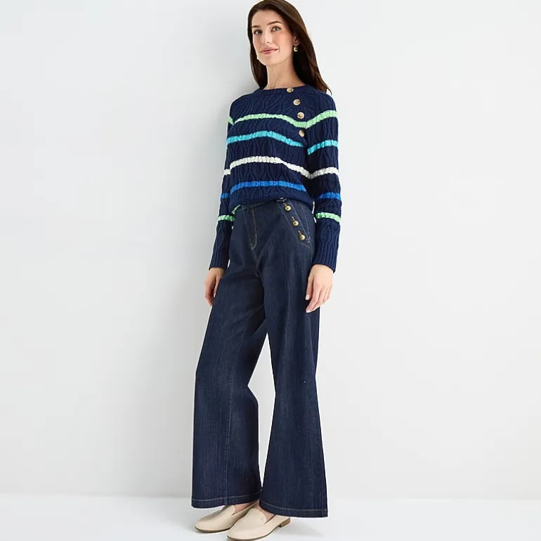 St. John's Bay Womens Tall High Rise Wide Leg Jean