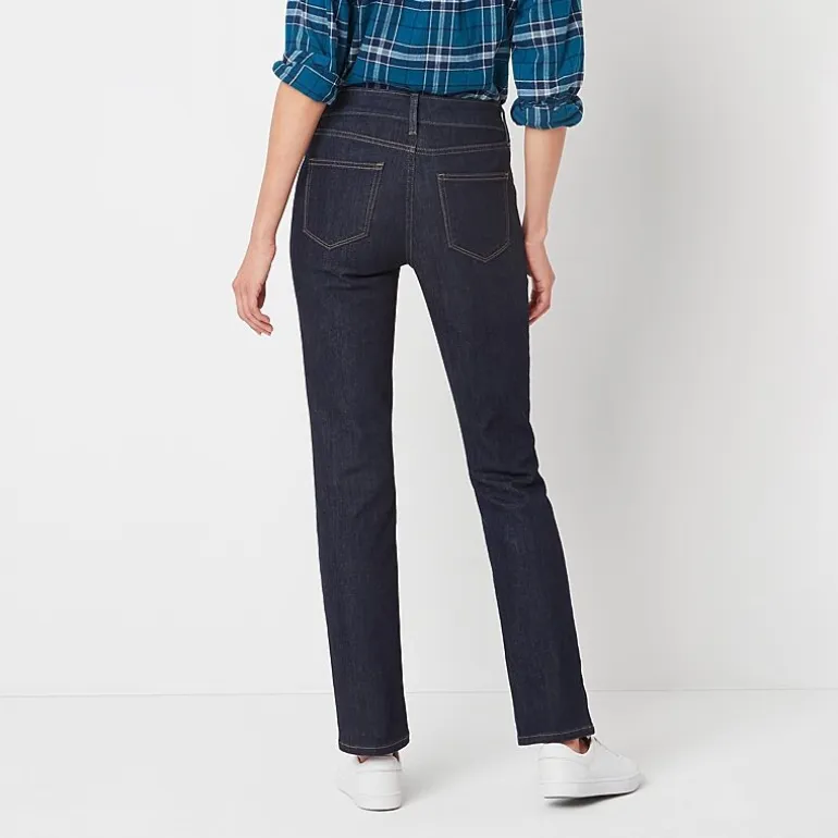 St. John's Bay Womens Tall Mid Rise Stretch Fabric Straight Leg Jean