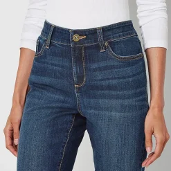 St. John's Bay Womens Tall Mid Rise Stretch Fabric Straight Leg Jean
