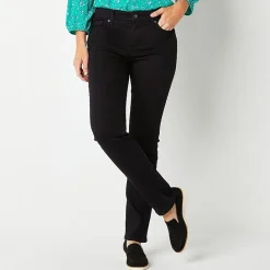 St. John's Bay Womens Tall Mid Rise Stretch Fabric Straight Leg Jean