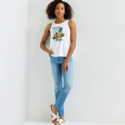 St. John's Bay Womens Tall Round Neck Sleeveless Tank Top