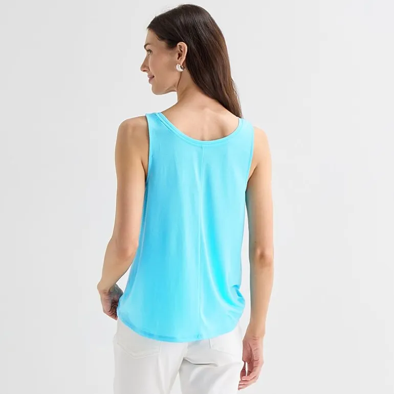 St. John's Bay Womens Tall Round Neck Sleeveless Tank Top