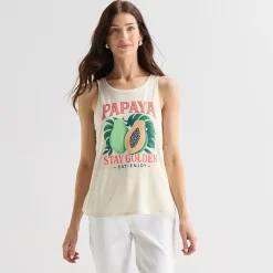 St. John's Bay Womens Tall Round Neck Sleeveless Tank Top