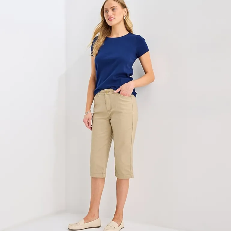 St. John's Bay Womens Tall Secretly Slender Skinny Mid Rise Capri Pant