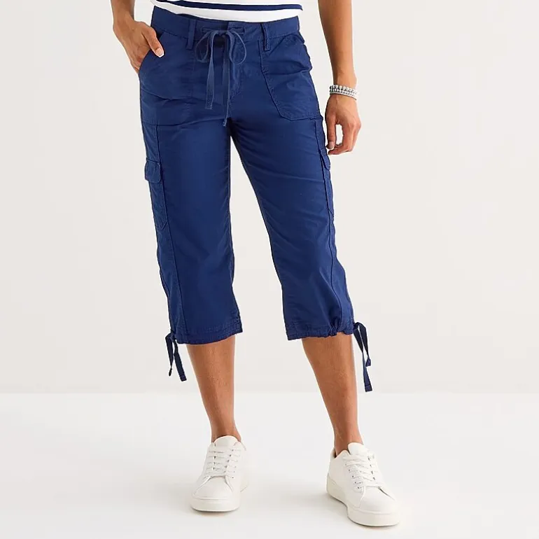 St. John's Bay Womens Tall Straight Mid Rise Capri Pant