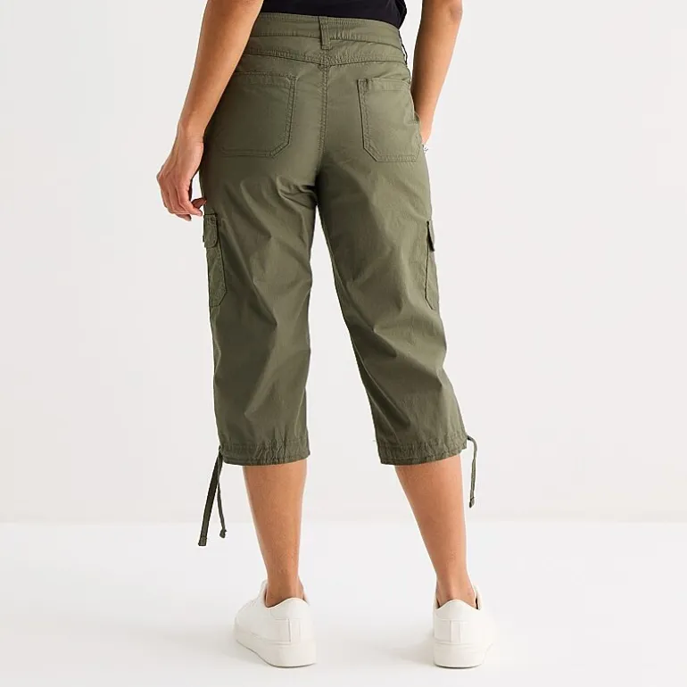 St. John's Bay Womens Tall Straight Mid Rise Capri Pant
